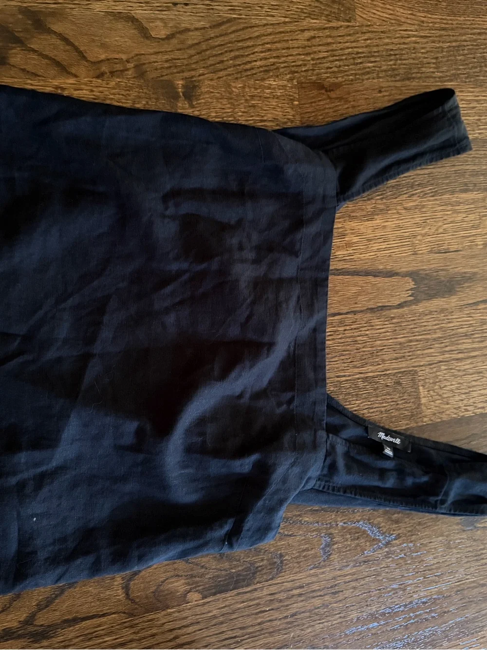 Madewell Black 100% Linen Cross-Back Sleeveless Top Tank - Size 10 - Picture 6 of 8